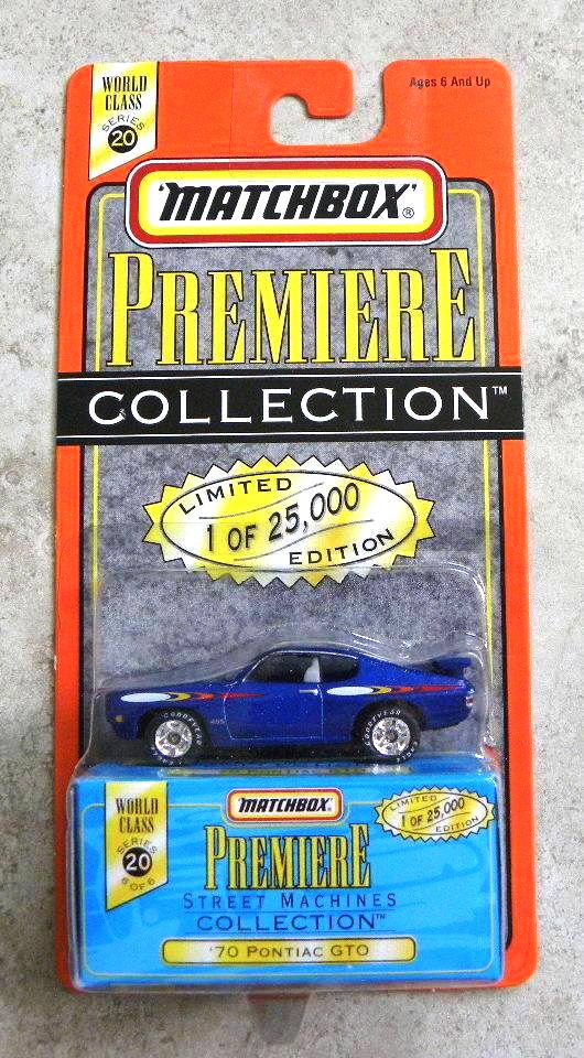 1970 Pontiac GTO 455 “Dark Blue - 1 of 25,000”! (Matchbox “Premiere World Class Street Machines” Limited Edition Collection Series-20) “Rare-Vintage” (1998) 