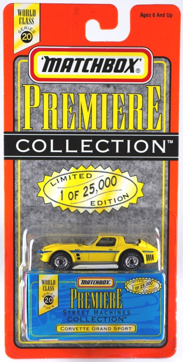Corvette Grand Sport 427 “Yellow - 1 of 25,000”! (Matchbox “Premiere World Class Street Machines” Limited Edition Collection Series-20) “Rare-Vintage” (1998) 