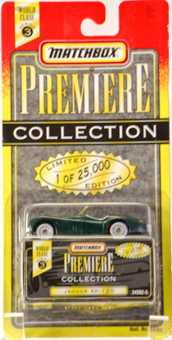 Jaguar XK-120 “Green- 1 of 25,000”! (Matchbox “Premiere World Class” Limited Edition Collection Series-3) “Rare-Vintage” (1996) 