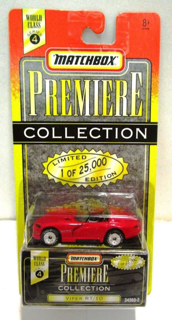 Viper Rt/10 “Red- 1 of 25,000”! (Matchbox “Premiere World Class” Limited Edition Collection Series-4) “Rare-Vintage” (1996) 