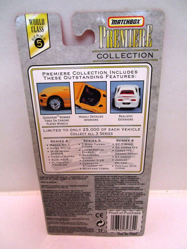Camaro Z-28 “Red & Black- 1 of 25,000”! (Matchbox “Premiere World Class” Limited Edition Collection Series-5) “Rare-Vintage” (1996) 