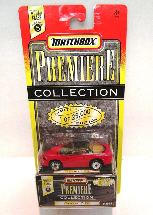 Camaro Z-28 “Red & Black- 1 of 25,000”! (Matchbox “Premiere World Class” Limited Edition Collection Series-5) “Rare-Vintage” (1996) 