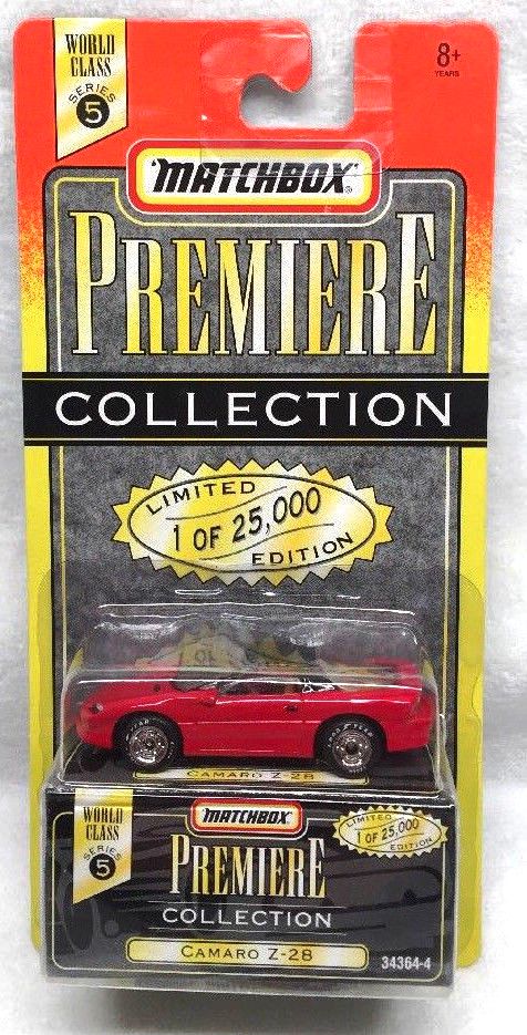 Camaro Z-28 “Red & Black- 1 of 25,000”! (Matchbox “Premiere World Class” Limited Edition Collection Series-5) “Rare-Vintage” (1996) 