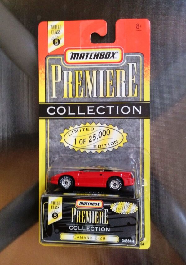 Camaro Z-28 “Red & Black- 1 of 25,000”! (Matchbox “Premiere World Class” Limited Edition Collection Series-5) “Rare-Vintage” (1996) 