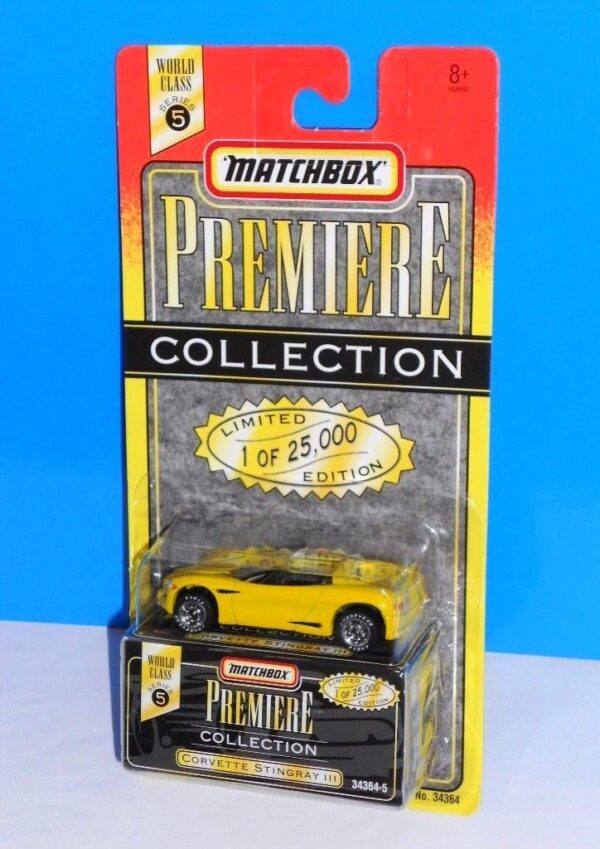 Series-5 Corvette Stingray III-0 Corvette Stingray III “Yellow- 1 of 25,000”! (Matchbox “Premiere World Class” Limited Edition Collection Series-5) “Rare-Vintage” (1996)
