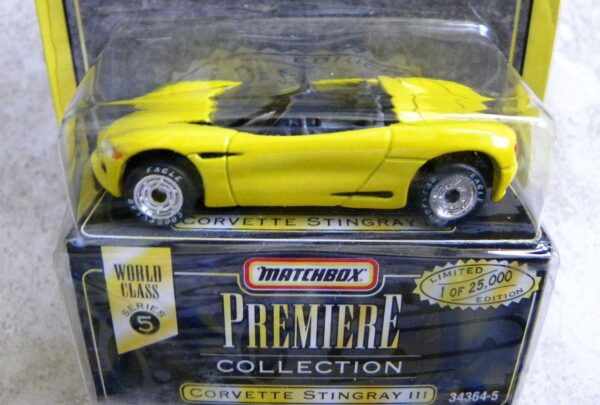 Series-5 Corvette Stingray III-00 Corvette Stingray III “Yellow- 1 of 25,000”! (Matchbox “Premiere World Class” Limited Edition Collection Series-5) “Rare-Vintage” (1996)