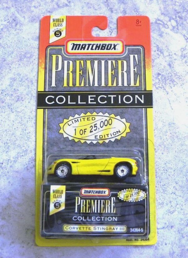 Series-5 Corvette Stingray III Corvette Stingray III “Yellow- 1 of 25,000”! (Matchbox “Premiere World Class” Limited Edition Collection Series-5) “Rare-Vintage” (1996)
