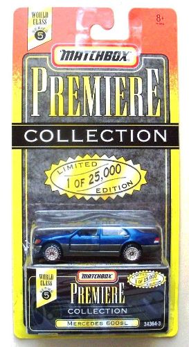 Mercedes 600SL “Blue- 1 of 25,000”! (Matchbox “Premiere World Class” Limited Edition Collection Series-5) “Rare-Vintage” (1996)
