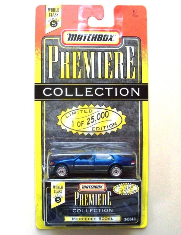 Mercedes 600SL “Blue- 1 of 25,000”! (Matchbox “Premiere World Class” Limited Edition Collection Series-5) “Rare-Vintage” (1996)