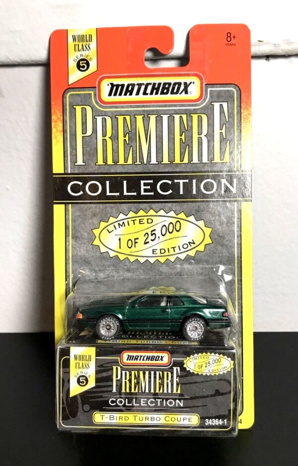 Series-5 T-Bird Turbo Coupe Green- T-Bird Tubro Coupe “Green- 1 of 25,000”! (Matchbox “Premiere World Class” Limited Edition Collection Series-5) “Rare-Vintage” (1996)