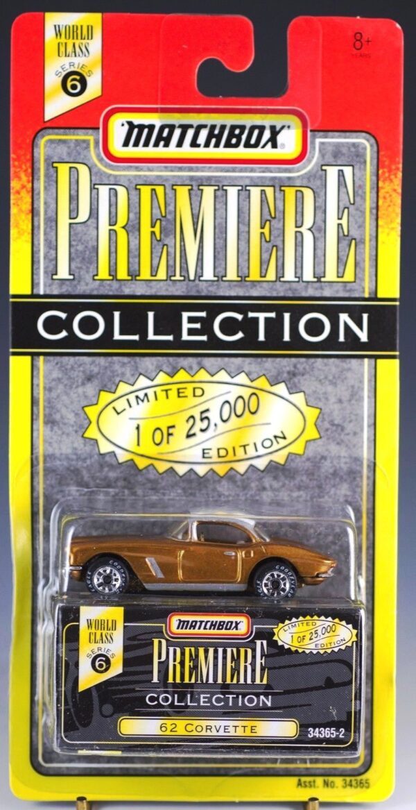1962 Corvette “Gold & Silver- 1 of 25,000”! (Matchbox “Premiere World Class” Limited Edition Collection Series-6) “Rare-Vintage” (1996) 