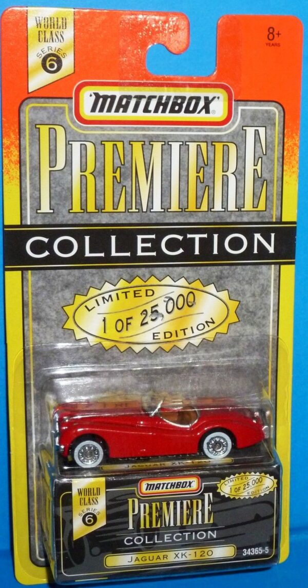 Series-6 Jaguar XK-120 Red Jaguar XK-120 “Red- 1 of 25,000”! (Matchbox “Premiere World Class” Limited Edition Collection Series-6) “Rare-Vintage” (1996)