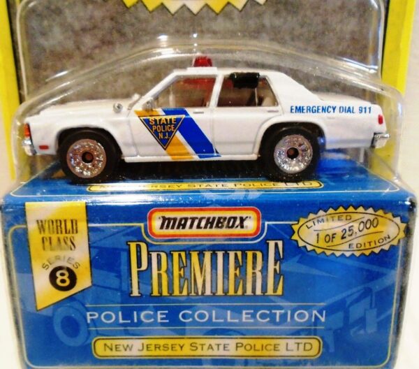 New Jersey State Police LTD “White- 1 of 25,000”! (Matchbox “Premiere World Class Police” Limited Edition Collection Series-8) “Rare-Vintage” (1997) 