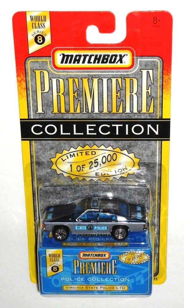 Virginia State Police LTD “Purple- 1 of 25,000”! (Matchbox “Premiere World Class Police” Limited Edition Collection Series-8) “Rare-Vintage” (1997)