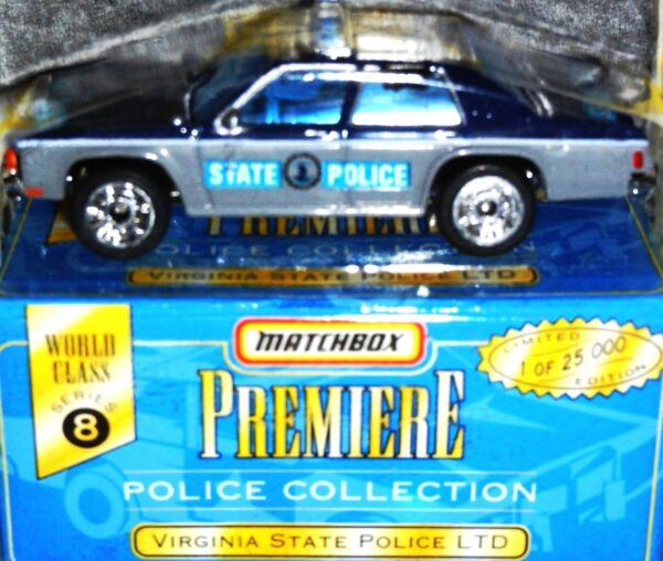 Virginia State Police LTD “Purple- 1 of 25,000”! (Matchbox “Premiere World Class Police” Limited Edition Collection Series-8) “Rare-Vintage” (1997)