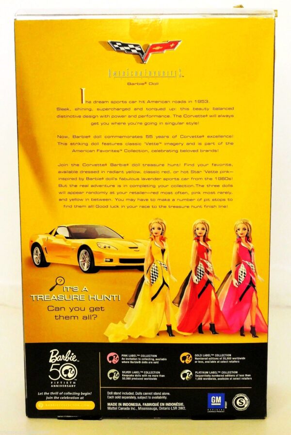 Corvette Barbie “Yellow Dress” Treasure Hunt! (50th Anniversary American Favorites Collector Edition) “Rare-Vintage” (2009)