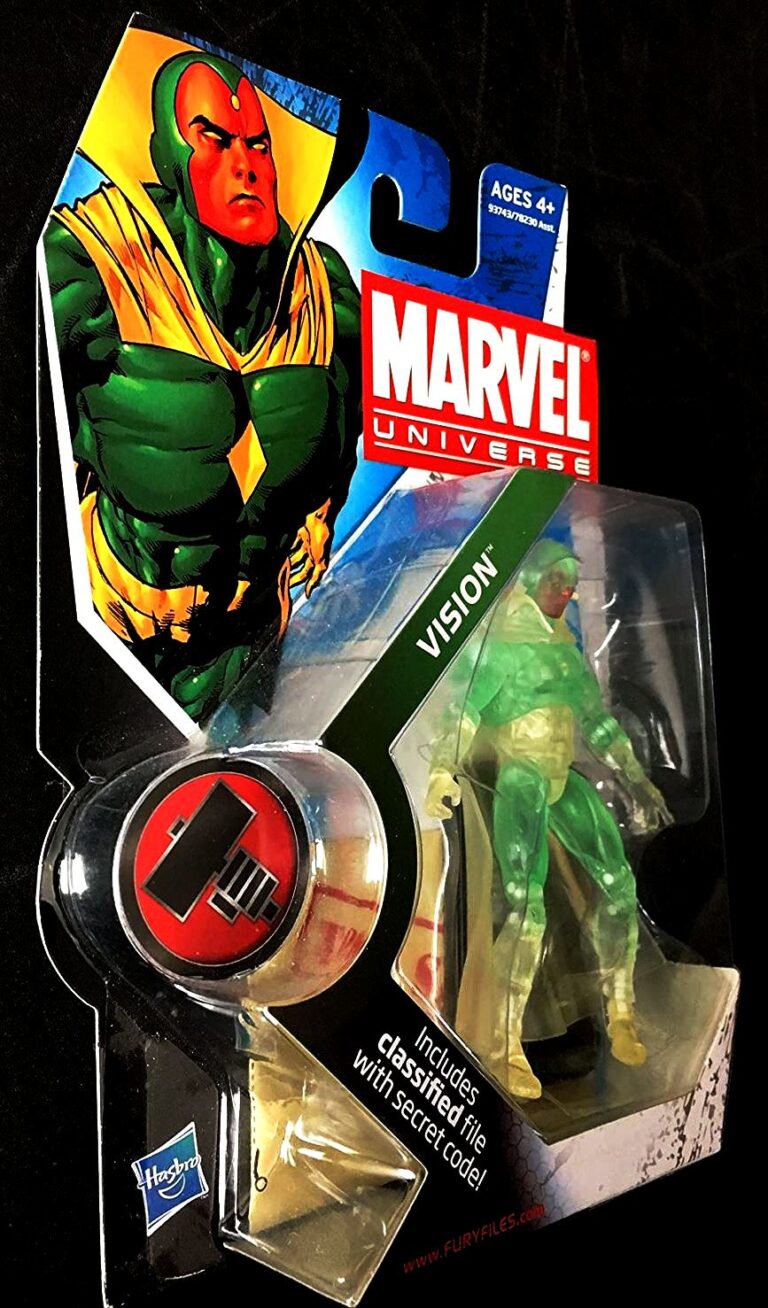 Translucent Marvel 2009 Marvel Universe Vision (Translucent Variant) w/File & Code