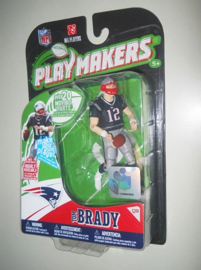 2010 McFarlane NFL Play Makers Tom Brady (Blue & Gray) Series-1 (4)