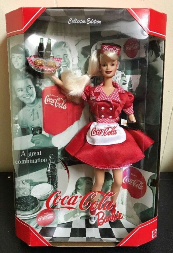 Coca-Cola Barbie (“Waitress-First In The Coca-Cola Barbie Series” Collector Edition) “Rare-Vintage” (1999)