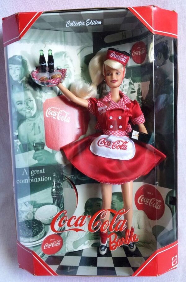 Coca-Cola Barbie (“Waitress-First In The Coca-Cola Barbie Series” Collector Edition) “Rare-Vintage” (1999)