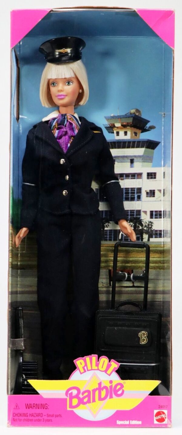 Pilot Barbie (Special Edition) #24017 (1999)-a Pilot Barbie “Short Blonde Hair” (The Career Collection “Toys R Us Exclusive” Special Edition) “Rare-Vintage” (1999)