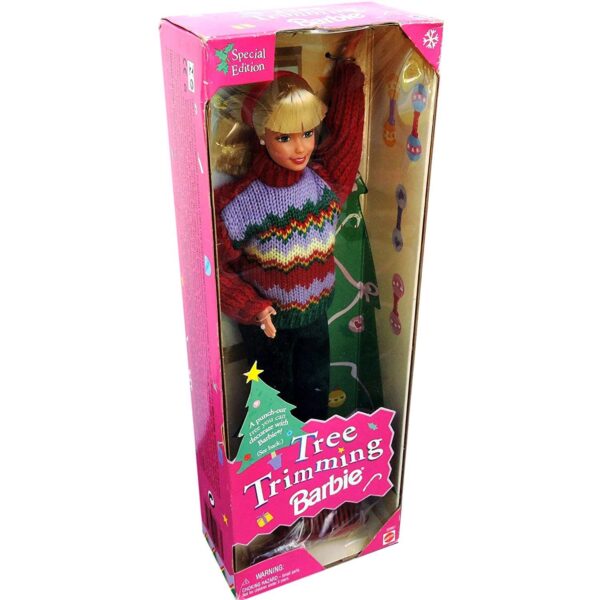 Tree Trimming Barbie-1a Tree Trimming “Barbie” (Holiday Edition “Toys R Us Exclusive” Special Edition Collection) “Rare-Vintage” (1998)