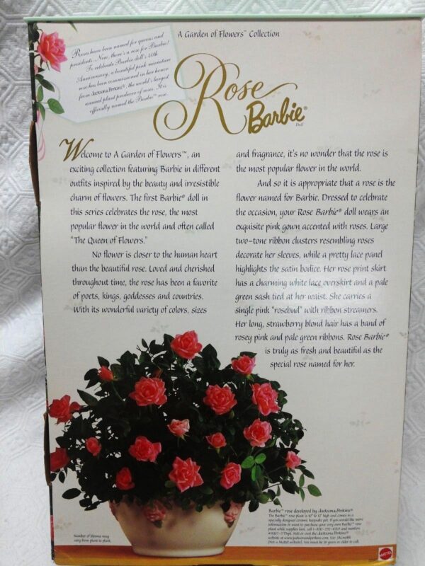 Rose Barbie Doll (A Garden Of Flowers "First In A Series" Collector Edition) "Rare-Vintage" (1999)
