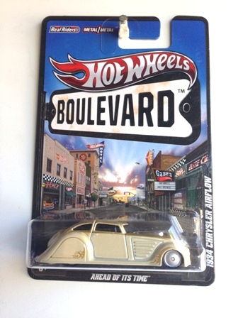 Boulevard 1934 CHRYSLER AIRFLOW (Tan) Ahead Of Its Time (Hotwheels “Collector Series 1:64 Scale”) “Rare-Vintage” (2011)