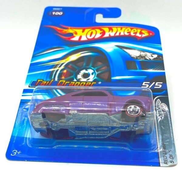 2005 Hotwheels Red Lines Tail Dragger #5 of #5 Purple=3 (5) 2005 Hotwheels Red Lines Tail Dragger #5 of #5 Purple=3 (5)
