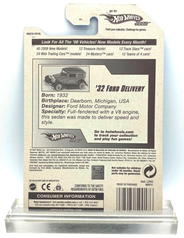 2008 Hotwheels Red Lines '32 Ford Delivery #049 of #196 Gold=1 (6) 2008 Hotwheels Red Lines '32 Ford Delivery #049 of #196 Gold=1 (6)