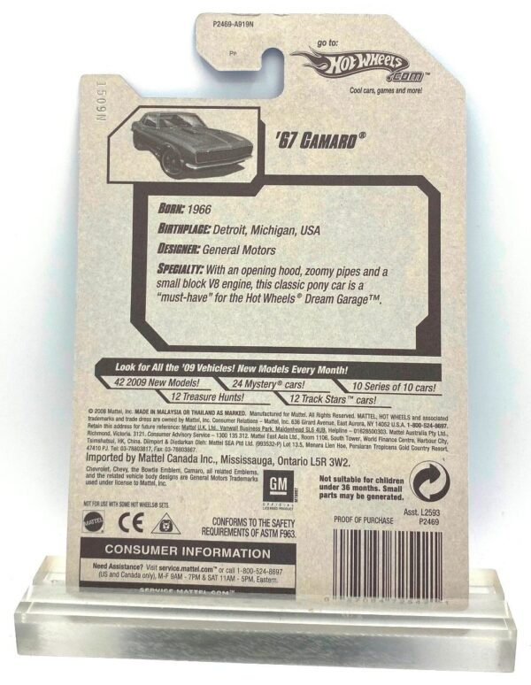 2009 Dream Garage Red Lines '67 Camaro #3 of #10 Blue=5 (7) 2009 Dream Garage Red Lines '67 Camaro #3 of #10 Blue=5 (7)