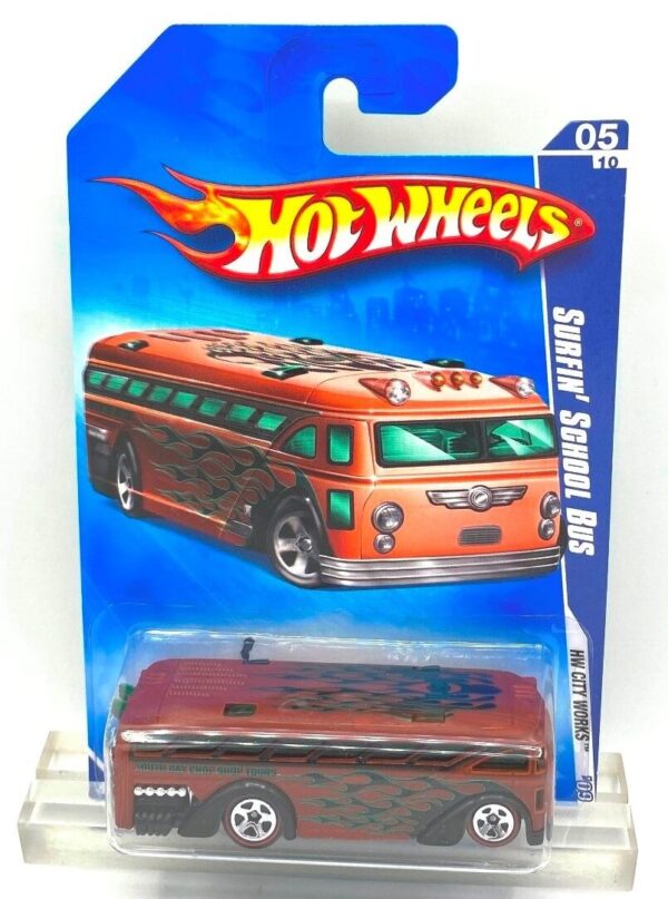2009 HW City Works R L Surfin' School Bus #5 of #10 Brown=4 (1) 2009 HW City Works R L Surfin' School Bus #5 of #10 Brown=4 (1)