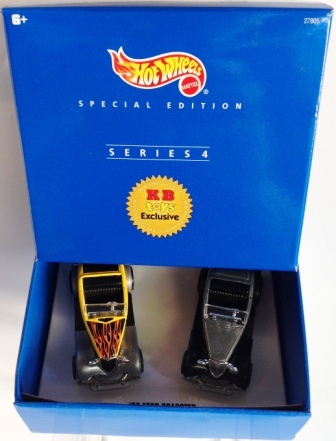 '33 Ford Roadster (KB Toys) '33 Ford Roadster Cars “KB-Toys Series-4” (Hotwheels “Exclusive  Special Edition 1:64 Scale” 2 Pc-Car Box Set) "Rare-Vintage" (2000)