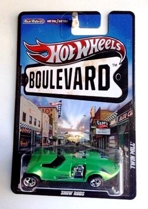 Boulevard TWIN MILL (Meta-flake Green) Show Rods (Hotwheels “Collector Series 1:64 Scale”) “Rare-Vintage” (2011-12)