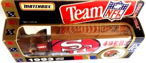 '93 Season - San Francisco 49ers -(William Floyd's Single Autograph) “Limited Edition Transporter”! (Matchbox “NFL-Team” Collectible) “Rare-Vintage” (1993) 