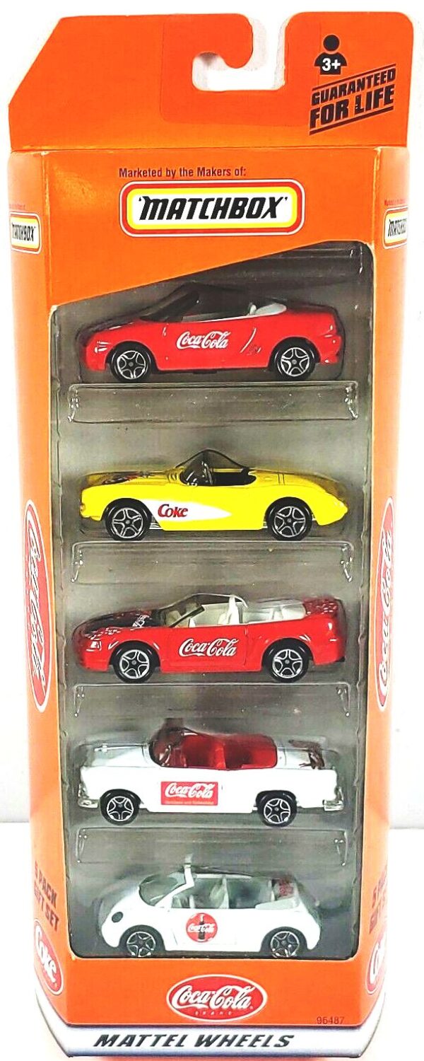 COCA-COLA Yellow-Corvette Exclusive Designs (MATCHBOX 5-PACK)-1