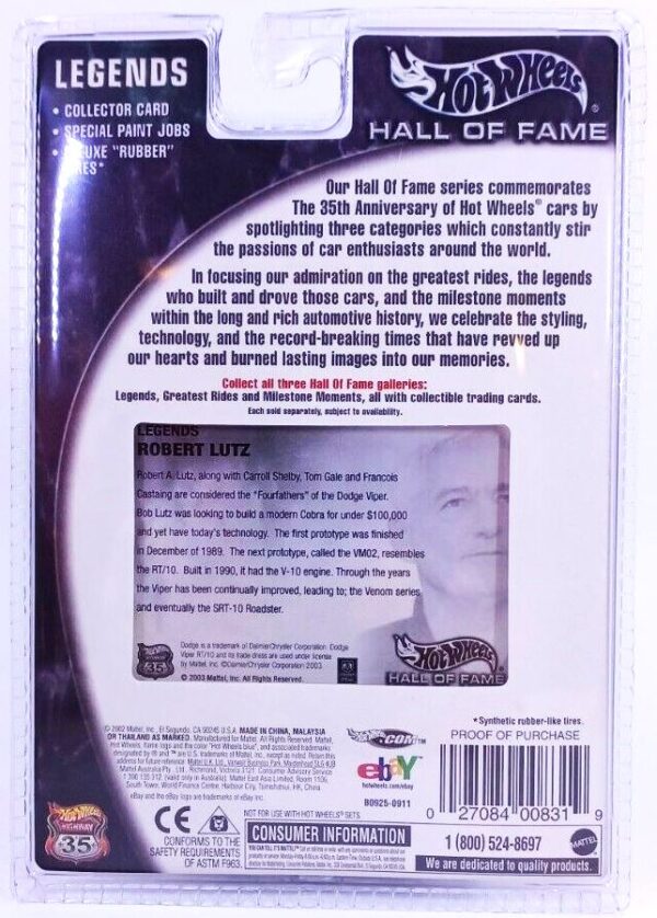 Dodge Viper RT10 Hall Of Fame Legends (C)