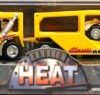 Haulin' Heat (set) 2001a Haulin' Heat “Classic Auto Transporter” (Hotwheels 100% "Exclusive  Limited Edition 1:64 Scale" Plexi-Case 4 Pc-Car & Transporter Set) "Rare-Vintage" (2001)