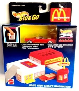 Vintage (Hotwheels Playsets) Gas Station, Goodyear & McDonald's Vehicle Play Sets "Rare-Vintage" 1994-1998