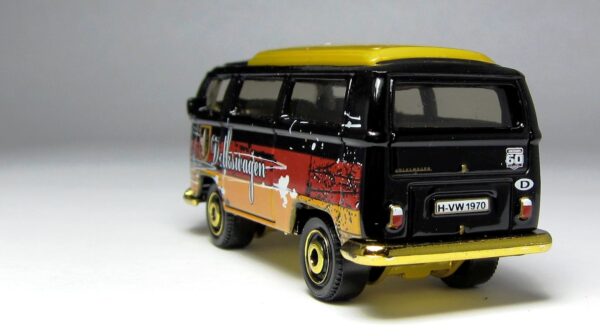 Volkswagen T2 Bus- “Black w/Gold Under Carriage” (Matchbox “60th Anniversary” Collectible Series) “Rare-Vintage” (2012) 