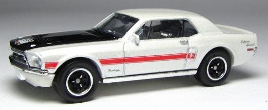 '68 Mustang GT/CS - “California Special-Pearl White w/Black Hood” (Matchbox “60th Anniversary” Collectible Series) “Rare-Vintage” (2012) 