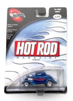 Vintage 34 Ford Coupe Hot Rod Mag Blue (000)