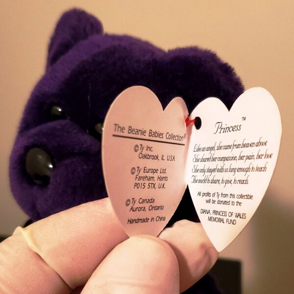 1997 Princess (The Purple Bear) Birth-Year 1997-(Swing Tag Error)