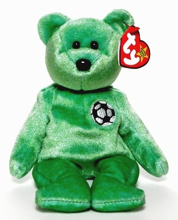 Rare With Error Collectible 1998 Ty Beanie Baby Kicks The Bear