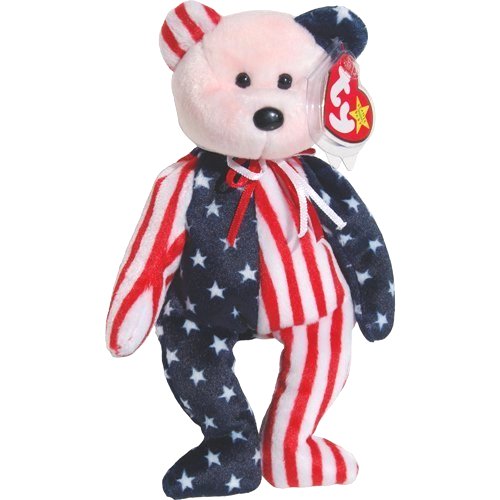 Spangle Ty Beanie Baby Pink Face Patriortic America Bear MWMT DOB July 14 1999 for sale online 