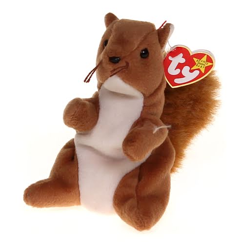 Ty Beanie Baby Nuts The Squirrel RARE 3rd Gen PVC Pellets 1996 Ships for sale online 