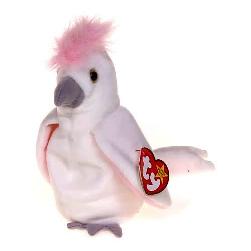 7" TY beanbag plush Original BEANIE BABY "KUKU" white Bird w/Tag 1998 