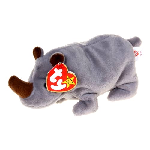 TY BEANIE BABIES SPIKE RHINO 5TH GENERATION W/TAGS EXCELLENT 8/13/1996