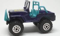 Jeep Wrangler-“Card! #05-Purple/Light Blue” (Matchbox 75 “Tyco Fast Lane” Collectible Series) “Rare-Vintage” (1996) 