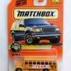 School Bus-“Card #12-Dark Yellow-w/Go TEAM Go Tampo” (Matchbox 75 Big Movers Series-2) “Rare-Vintage” (1997) 